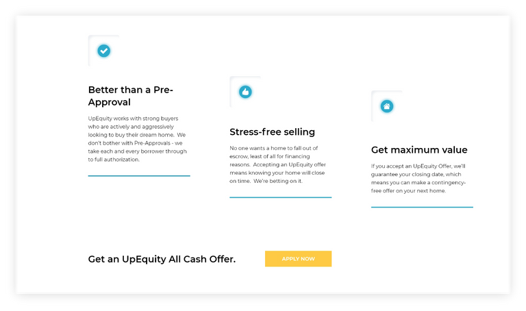 Kodius' breakdown of vital information into service groups for UpEquity page; design section