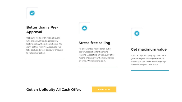 Kodius' breakdown of vital information into service groups for UpEquity page; design section