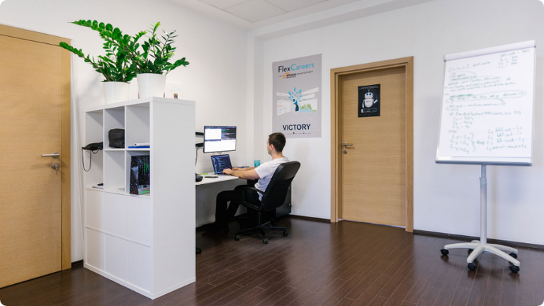 Tin, Kodius Academy leading instructor, at his working post